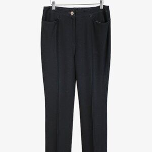 Escada Timran Snap-Hem Black Cigarette Pants